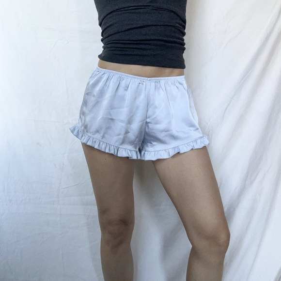 Brandy Melville Pants - Brandy Melville Pastel Blue Satin Bloomer Shorts Coquette Dainty Twee